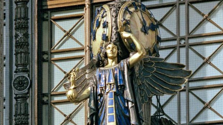 The clock tower on the Selfridges department store in London is one of the 423 historic sites that have been listed in 2020.