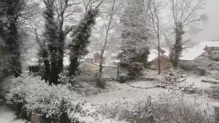 This neighbourhood in Blackburn was coated in snow. The Met Office has issued a yellow warning for snow and ice for large parts of the country. 
