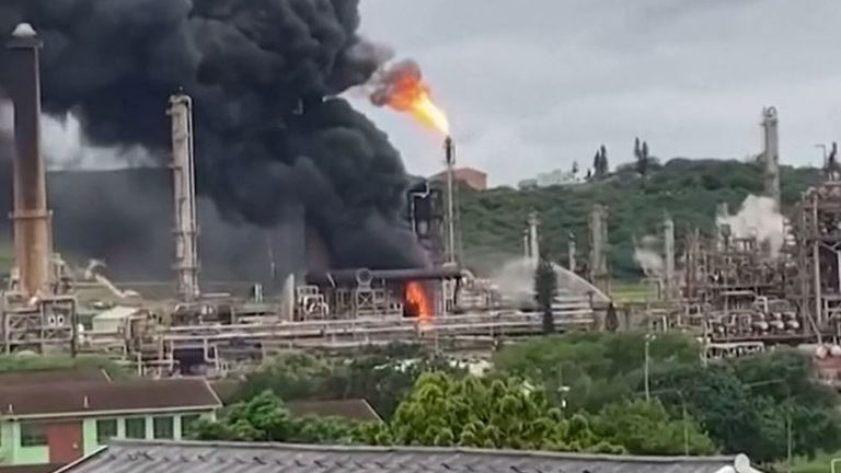 Fire breaks out at Durban refinery in South Africa