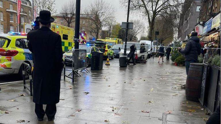 Ambulances and police patrols in place.  Photo: Onur Yelken