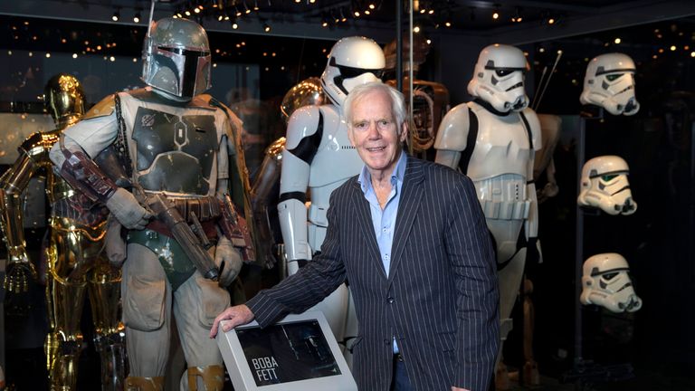 LONDON, ENGLAND - JULY 26:  Jeremy Bulloch attends a photo call at the "Star Wars Identities: The Exhibition" on July 26, 2017 in London, United Kingdom.  (Photo by John Phillips/Getty Images)