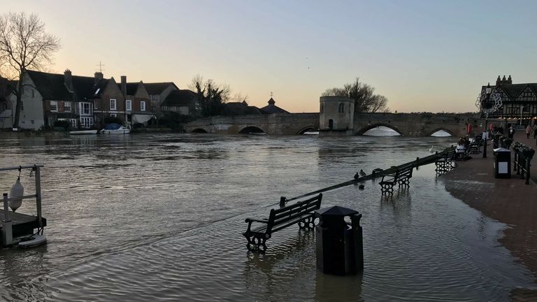 Flooding in St Ives, Cambridgeshire