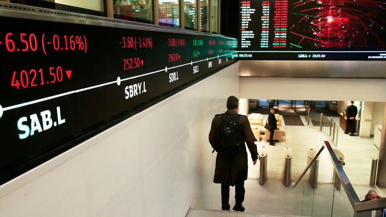 The lobby of the London Stock Exchange