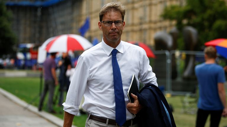 British MP Tobias Ellwood walks outside the Houses of the Parliament in London, Britain August 28, 2019. REUTERS/Henry Nicholls