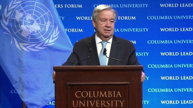 The UN chief called for a breakthrough to help poorer countries adapt to a hotter &#39;apocalyptic&#39; world with more fires and floods