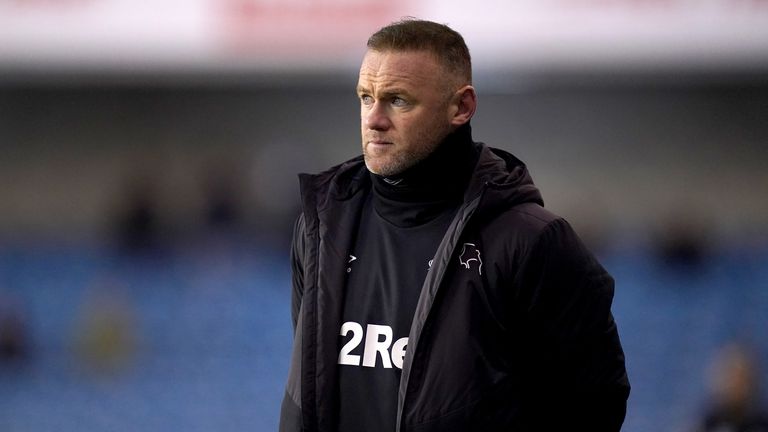 Derby County interim manager Wayne Rooney