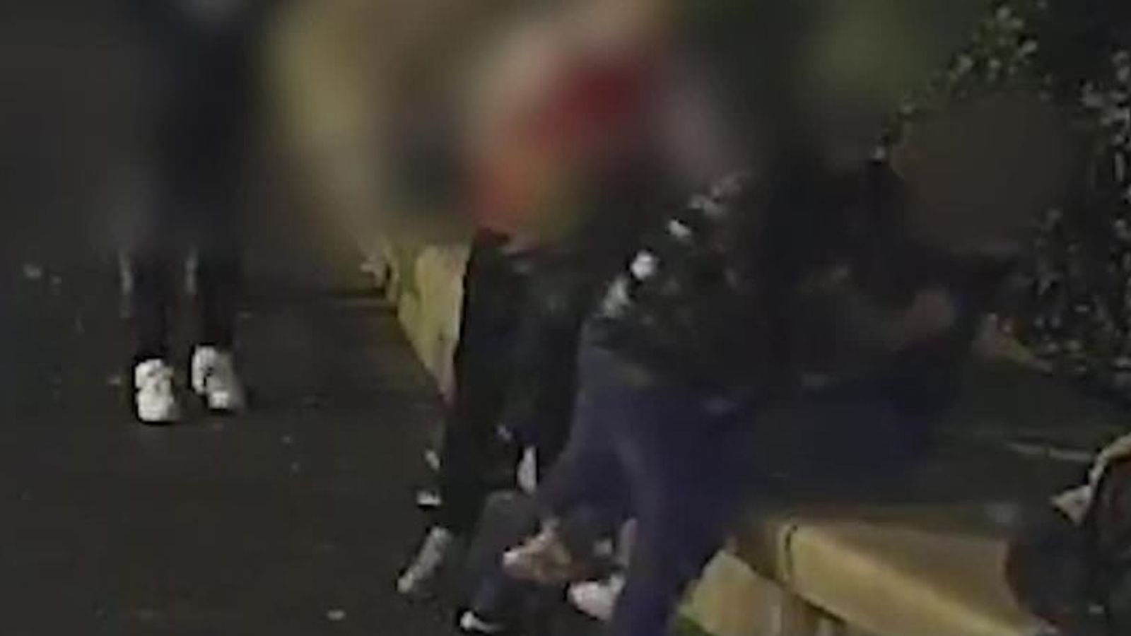 Knife crime Metropolitan Police video shows man stabbed