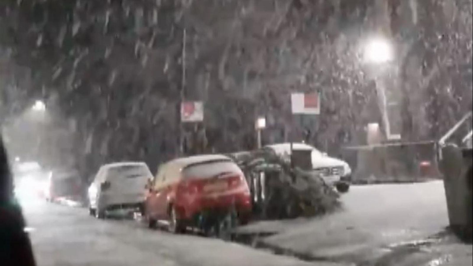 Storm Christoph: Heavy snow in Didsbury, Manchester | UK News | Sky News