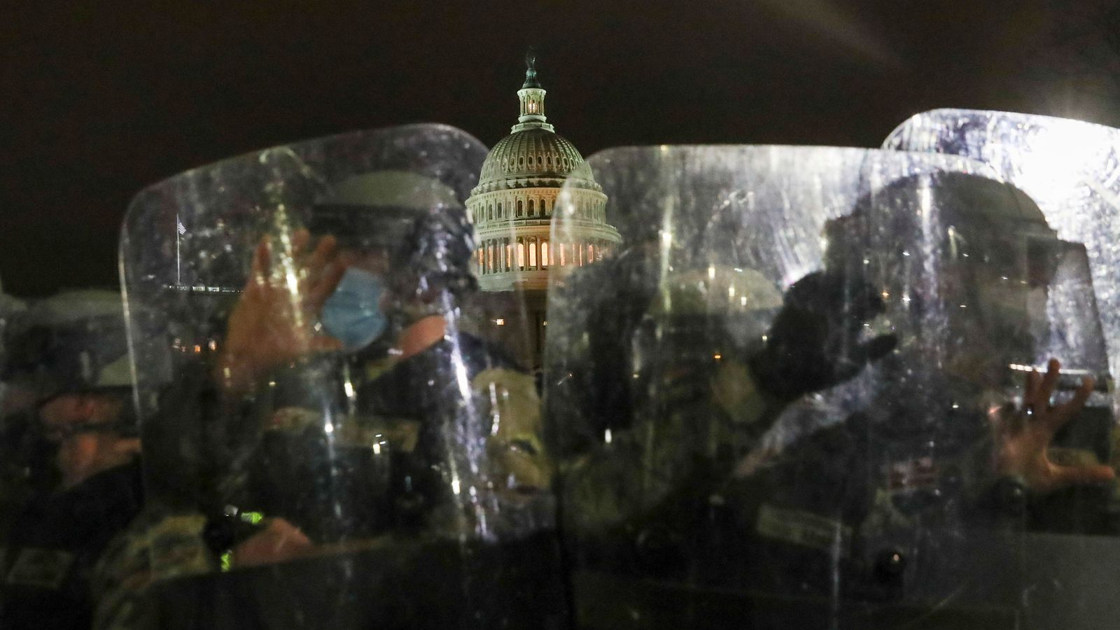In pictures: Chaos as pro-Trump protesters break barricade and storm ...