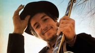 Bob Dylan: LP front cover &#39;Nashville Skyline&#39;