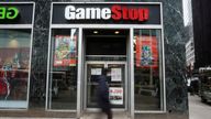 FILE PHOTO: A GameStop store is pictured amid the coronavirus disease (COVID-19) pandemic in the Manhattan borough of New York City, New York, U.S., January 27, 2021. REUTERS/Carlo Allegri/File Photo