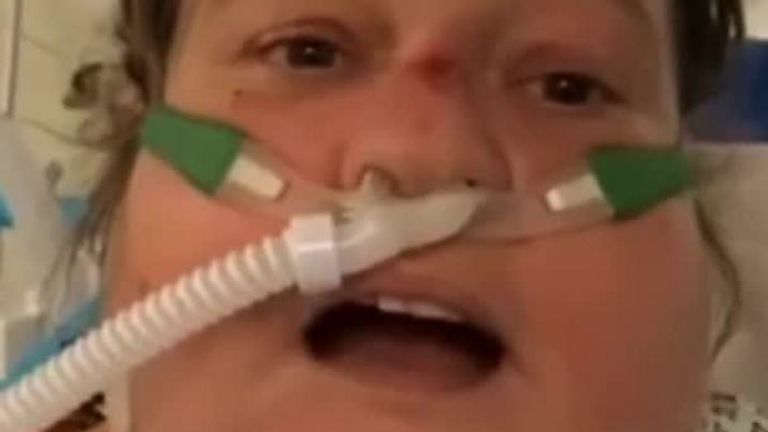 A video from an ICU unit in Wales shows a patients plea to take the virus seriously.