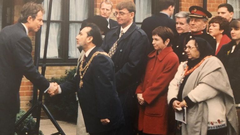 Abdul Karim Sheikh meets former prime minister Tony Blair