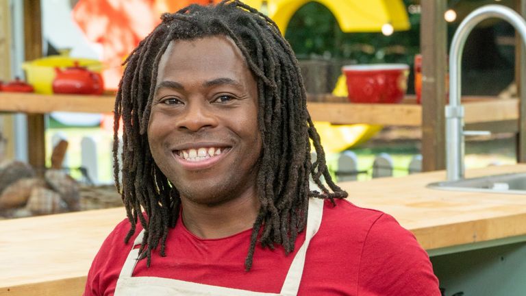 Ade Adepitan is taking part in The Great Celebrity Bake Off For Stand Up To Cancer. Pic: Channel 4
