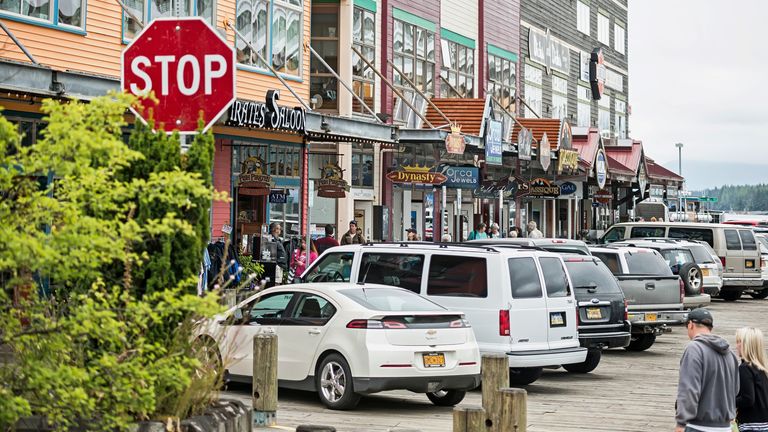 A busy street in Ketchikan, Alaska. File pic