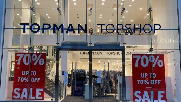 Stock is being cleared by staff at the High Wycombe branches of Topman and Topshop