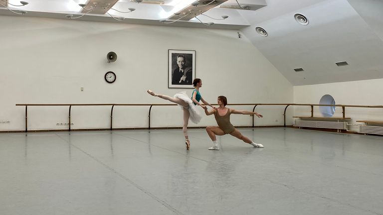 Ana and Denis rehearsing