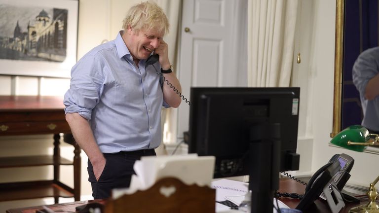 Boris Johnson has spoken to Joe Biden. Pic: Twitter/ Boris Johnson