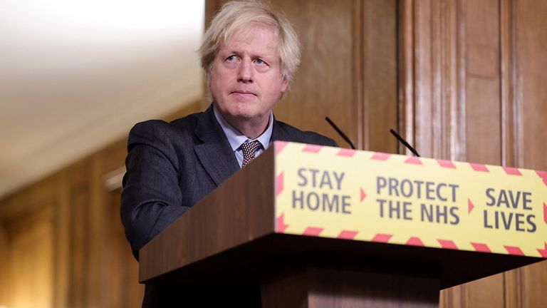 Boris Johnson Pic: Pippa Fowles/Downing St