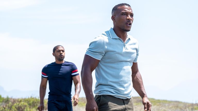 Noel Clarke and Ashley Walters in Bulletproof South Africa. Pic: Sky UK