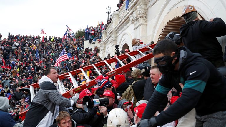 Donald Trump supporters storm the US Capitol