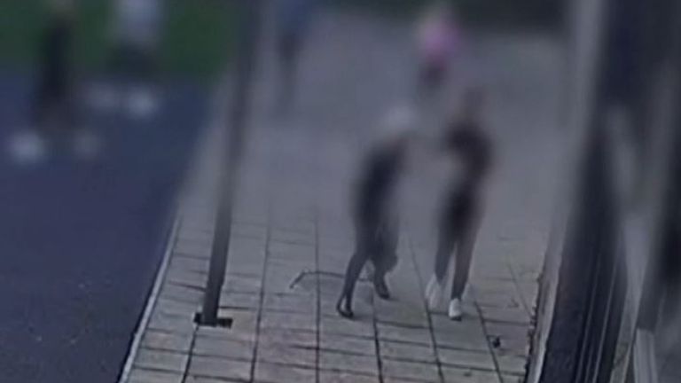 Eight people fled via the fire exit