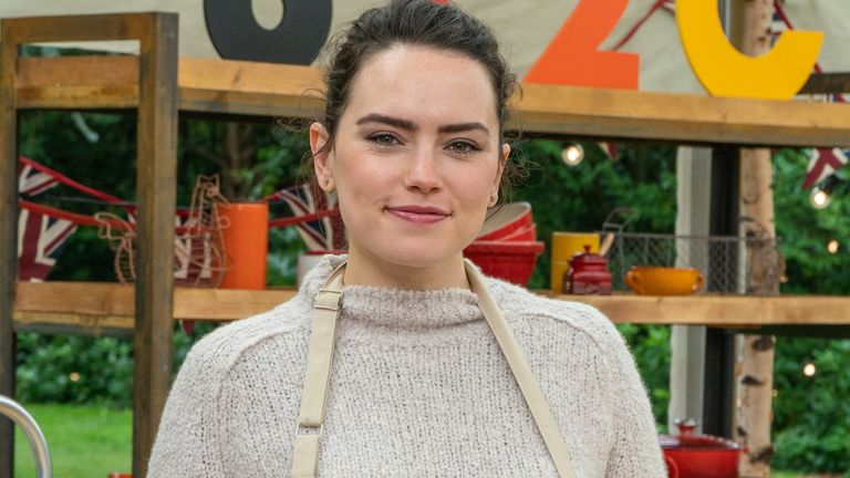 Daisy Ridley is taking part in The Great Celebrity Bake Off For Stand Up To Cancer. Pic: Channel 4
