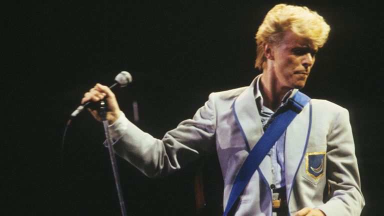 David Bowie in concert on his &#39;Serious Moonlight&#39; tour in 1983. Pic: Andre Csillag/Shutterstock