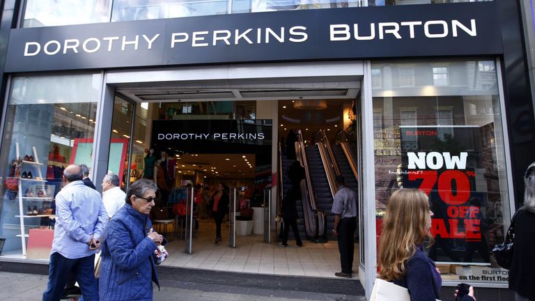 File photo dated 22/07/11 of Dorothy Perkins Burton shop in London&#39;s Oxford Street.