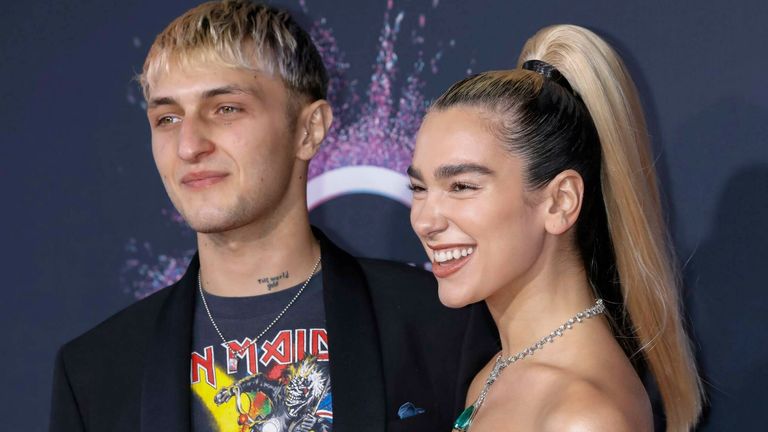 Anwar Hadid and Dua Lipa attend the 2019 American Music Awards, AMAs, at Microsoft Theatre in Los Angeles, USA, on 25 November 2019. Pic: Hubert Boesl/picture-alliance/dpa/AP Images


