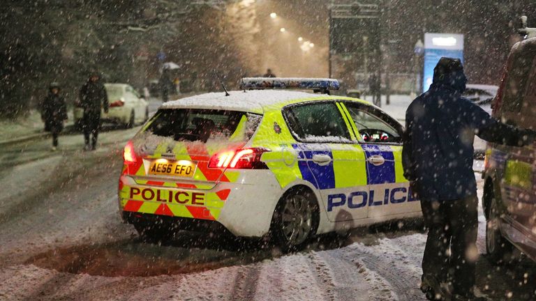 Police were helping with evacuations in East Didsbury
