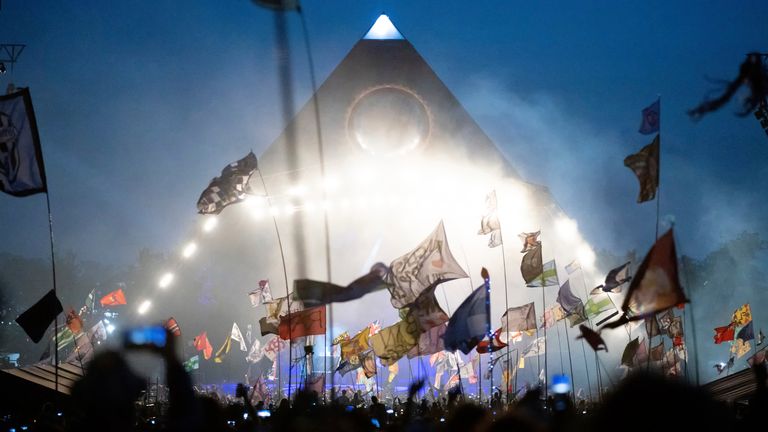 The Pyramid Stage at Glastonbury Festival. Pic: AP