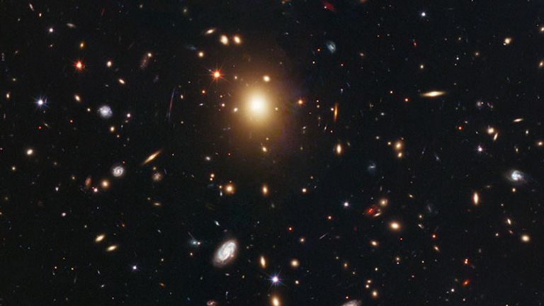 The galaxy is one of 25 within the Abel 2261 cluster spotted by Hubble. Pic: NASA