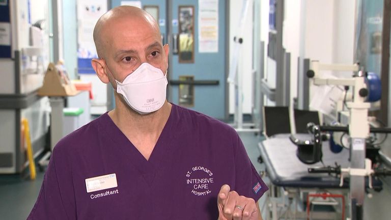Dr Rafik Bedair, an intensive care doctor, has described the strain that COVID-19 has put on his hospital and staff. 