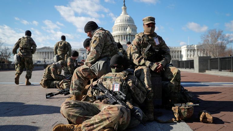 Washington has been flooded with National Guard to protect the ceremony 