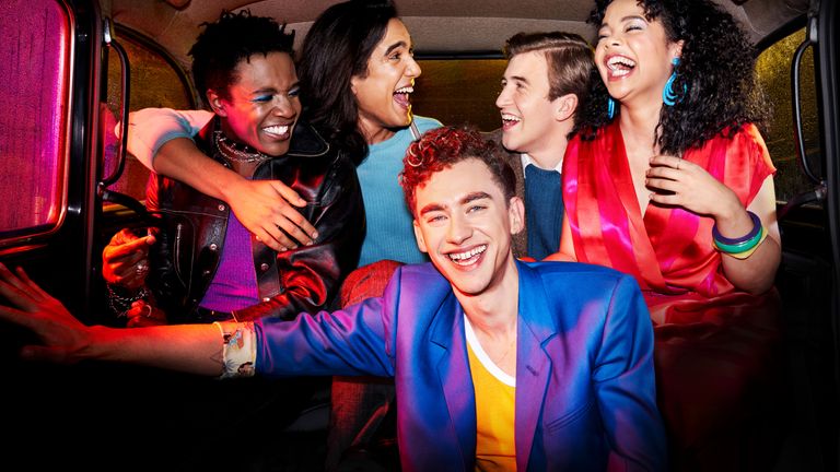 Olly Alexander leads the cast of It's A Sin. Pic: Channel 4