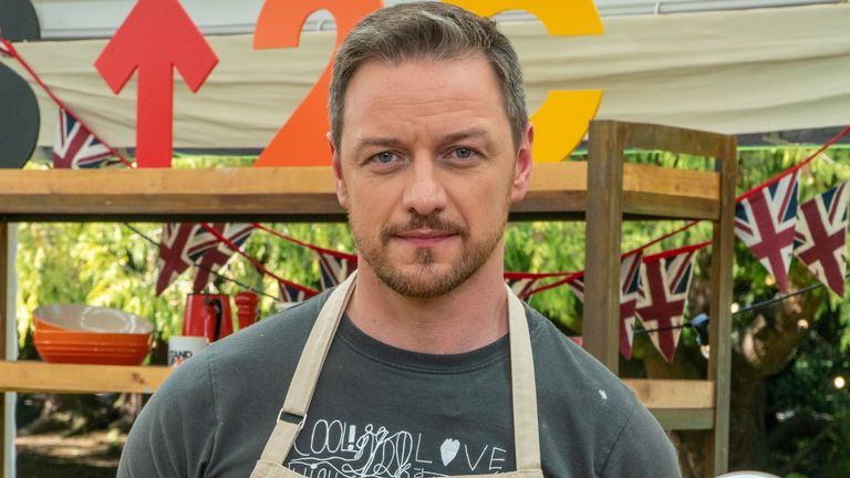 James McAvoy is taking part in The Great Celebrity Bake Off. Pic: Channel 4