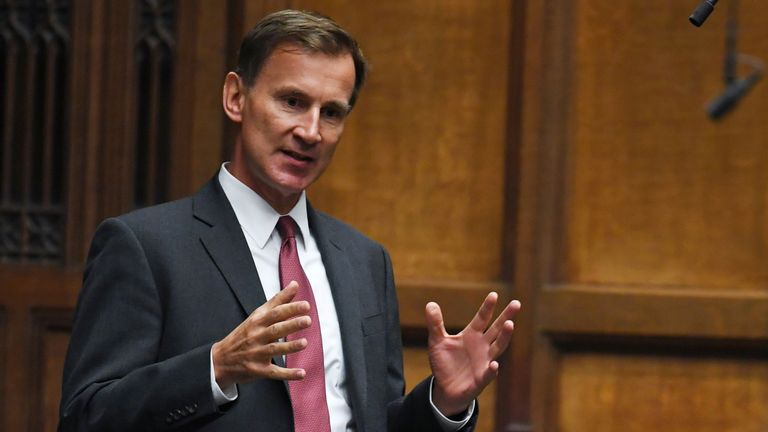 Jeremy Hunt has called for action on the standard of masks worn in shops and on public transport. Pic: UK Parliament/Jessica Taylor