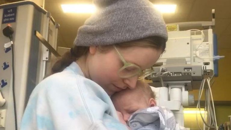 Baby Tenn has now been discharged. Pic: Jessie Cave/Instagram