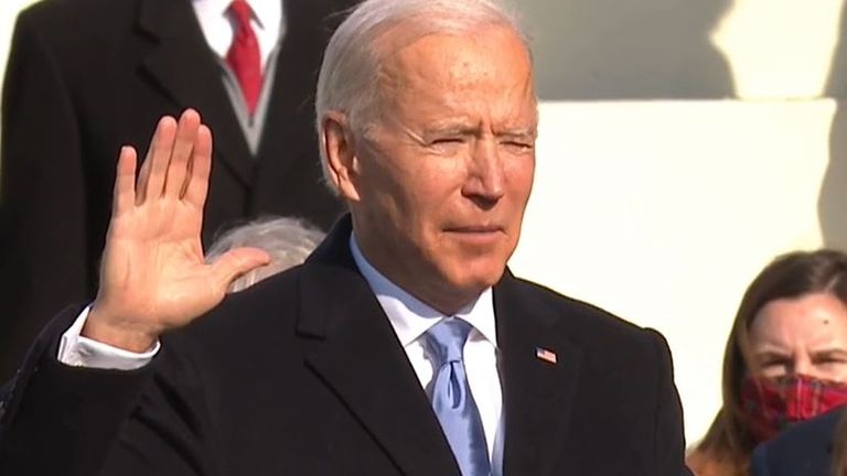 Joe Biden sworn in as US president