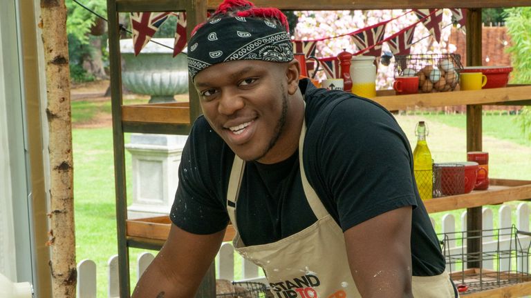 YouTuber and rapper KSI, whose real name is Olajide William "JJ" Olatunji, is taking part in The Great Celebrity Bake Off For Stand Up To Cancer. Pic: Channel 4