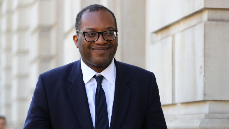 Minister of State at the Department of Business, Energy and Industrial Strategy Kwasi Kwarteng arrives at the Cabinet Office, London, ahead of a meeting of the Government&#39;s emergency committee Cobra to discuss coronavirus.
