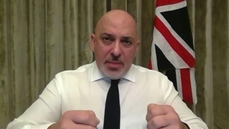 Vaccines minister Nadhim Zahawi