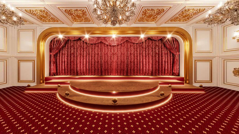 The estate has an indoor theatre. 