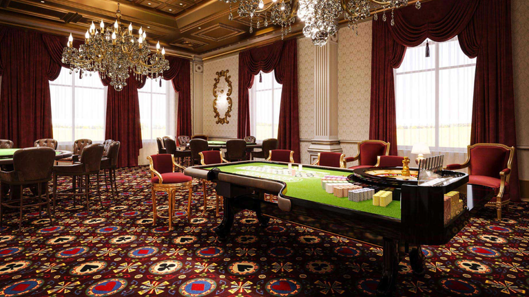 The palace also boasts a large casino
