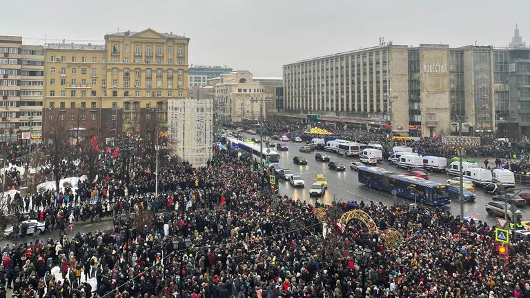The rally in Moscow