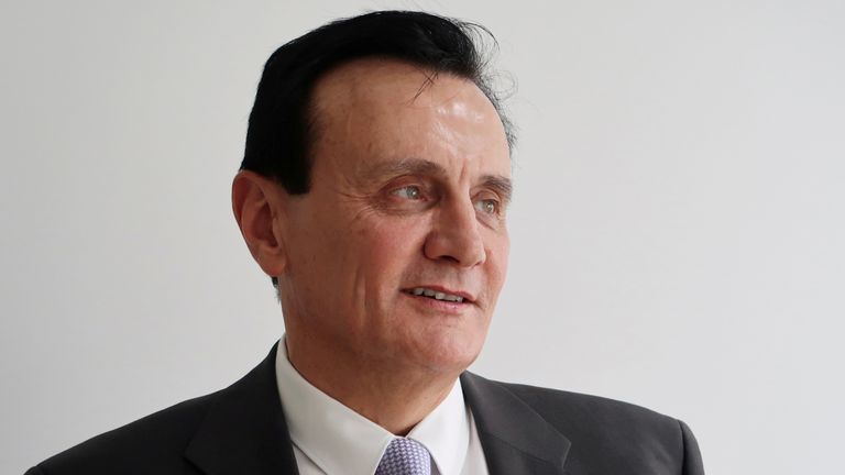 FILE PHOTO: Pascal Soriot, chief executive officer of pharmaceutical company AstraZeneca, attends an interview with Reuters in Shanghai, China November 4, 2019. REUTERS/Brenda Goh/File Photo
