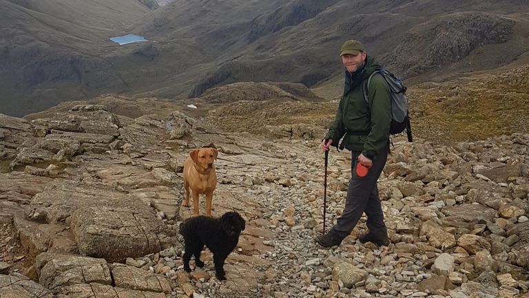 Paul Hilditch on Scafell Pike in November, only a few weeks before he died