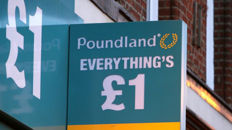 File photo dated 11/01/09 of a Poundland store