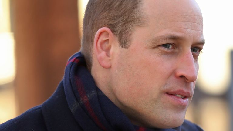 Prince William during a public visit in December